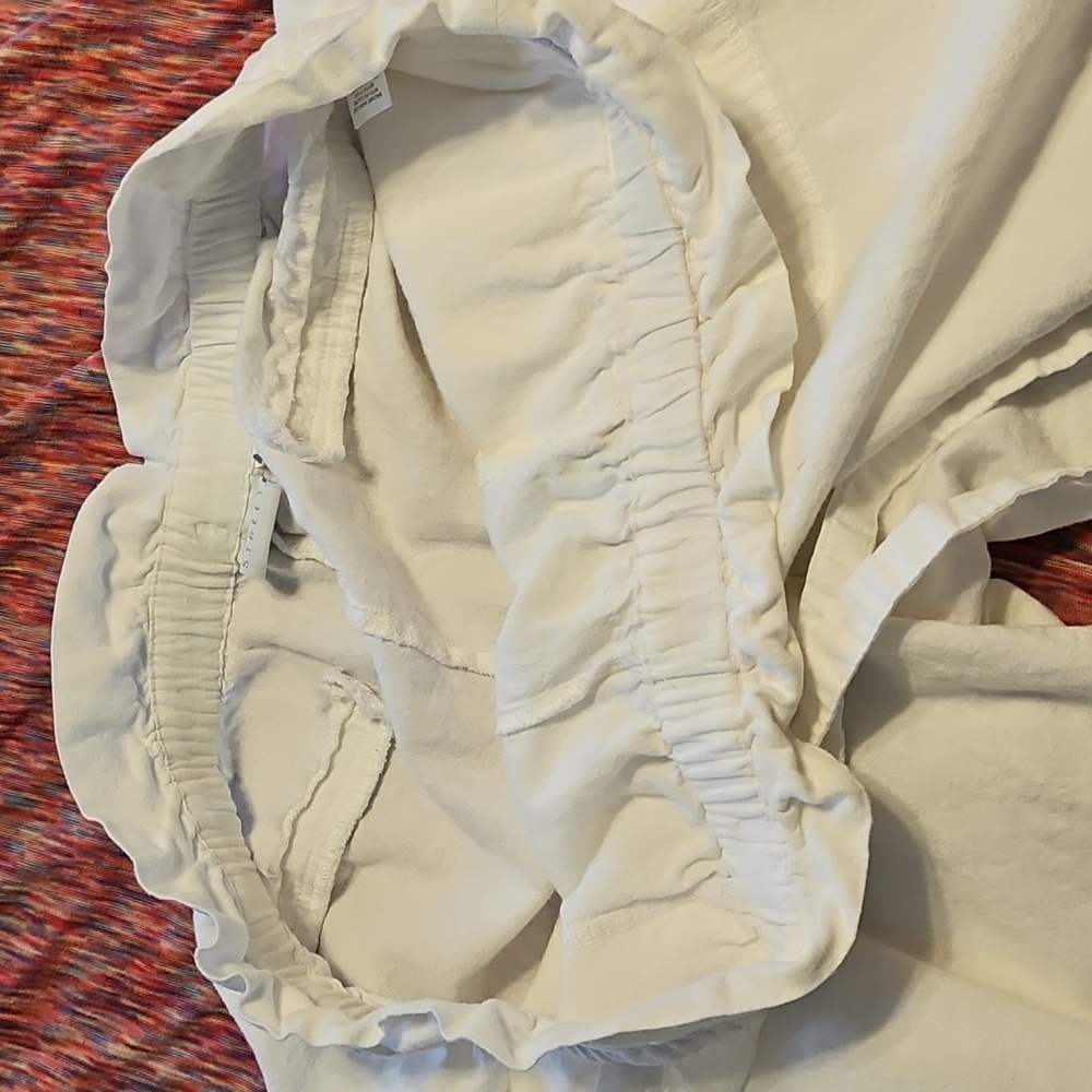 Soho New York & Co White Linen & Viscose High Rise Pants - Picture 7 of 13